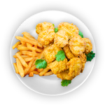 6 Pcs Chicken Nuggets With Fries 